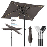 Sekey Parasol 210 x 140 cm Aluminum Parasol Rectangular, with Crank